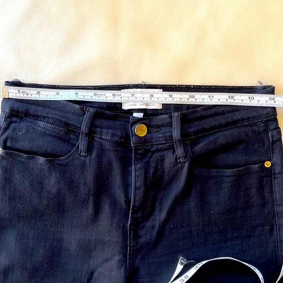 Straight frayed high-rise straight-leg jeans size 28 in excellent condition - Picture 5 of 12